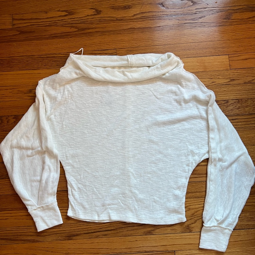 NWT Free People white long sleeve top
